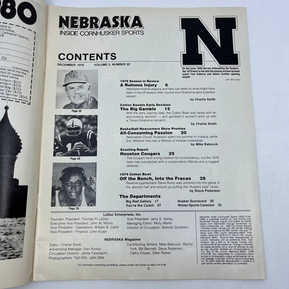 1979 Dec - Nebraska Inside Cornhusker Sports Magazine - Cotton Bowl Bound TH7