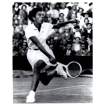 1957 Original Press Photo Women's Tennis Althea Gibson Wimbledon ~8x10" AD2