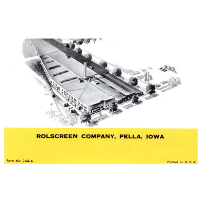 1950s MCM Advertising Brochure Pella Windows Twilite Rolscreen Folding Doors SE4