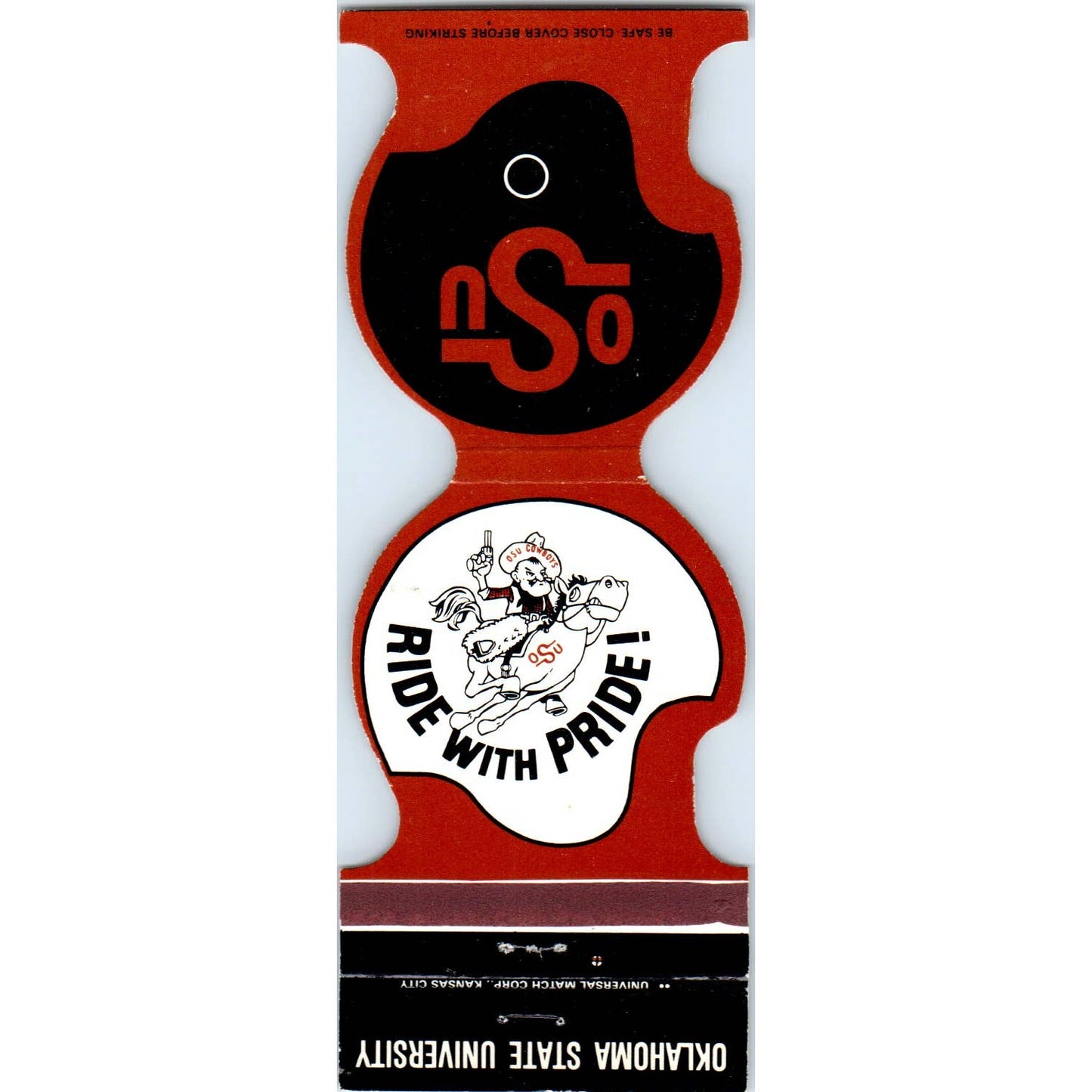 1984 OSU Oklahoma State Helmet Football Schedule Matchbook Cover SA1-M4