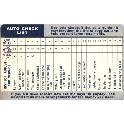 1950s Top Dollar Account Card Liberty Loan Corporation Milwaukee SE5