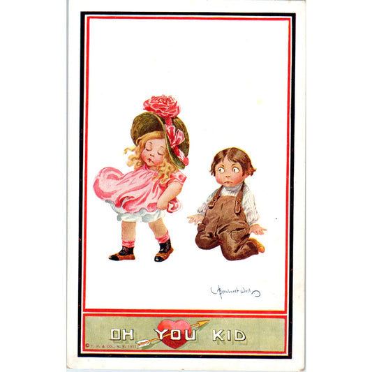 Bernhardt Wall 1912 Valentine Oh You Kid Original Postcard P1-14