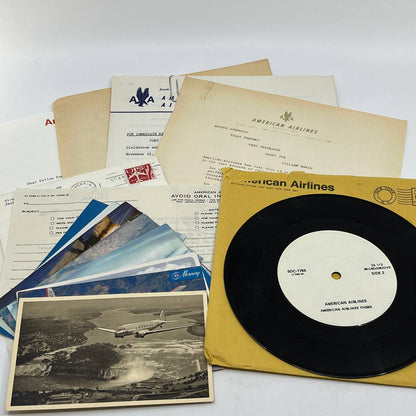 1950s-1980s Lot of Commercial Airline Ephemera American Airlines TC7