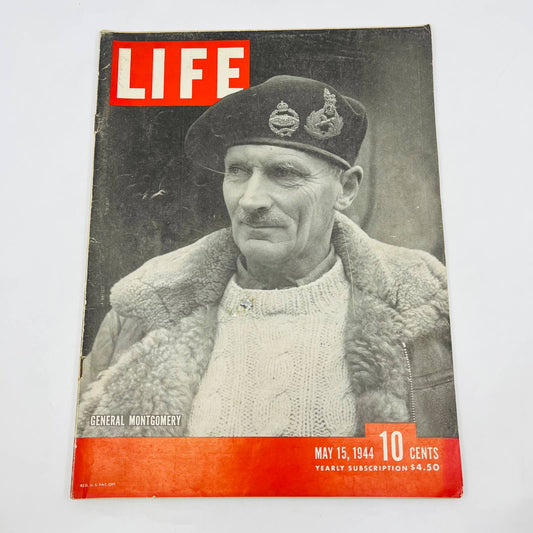 Life Magazine May 15 1944 Gen Montgomery D-Day Prep Ike Ace Pilots P-38 WWII TD8