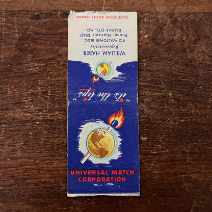 Universal Match William Haber Kansas City MO Advertising Matchbook Cover MM11-6