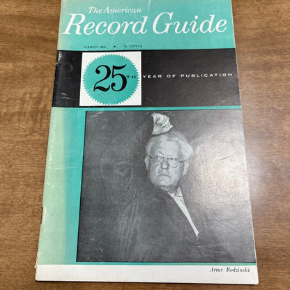 The American Record Guide March 1959 Arthur Rodzinski Classical Orchestra H4-4