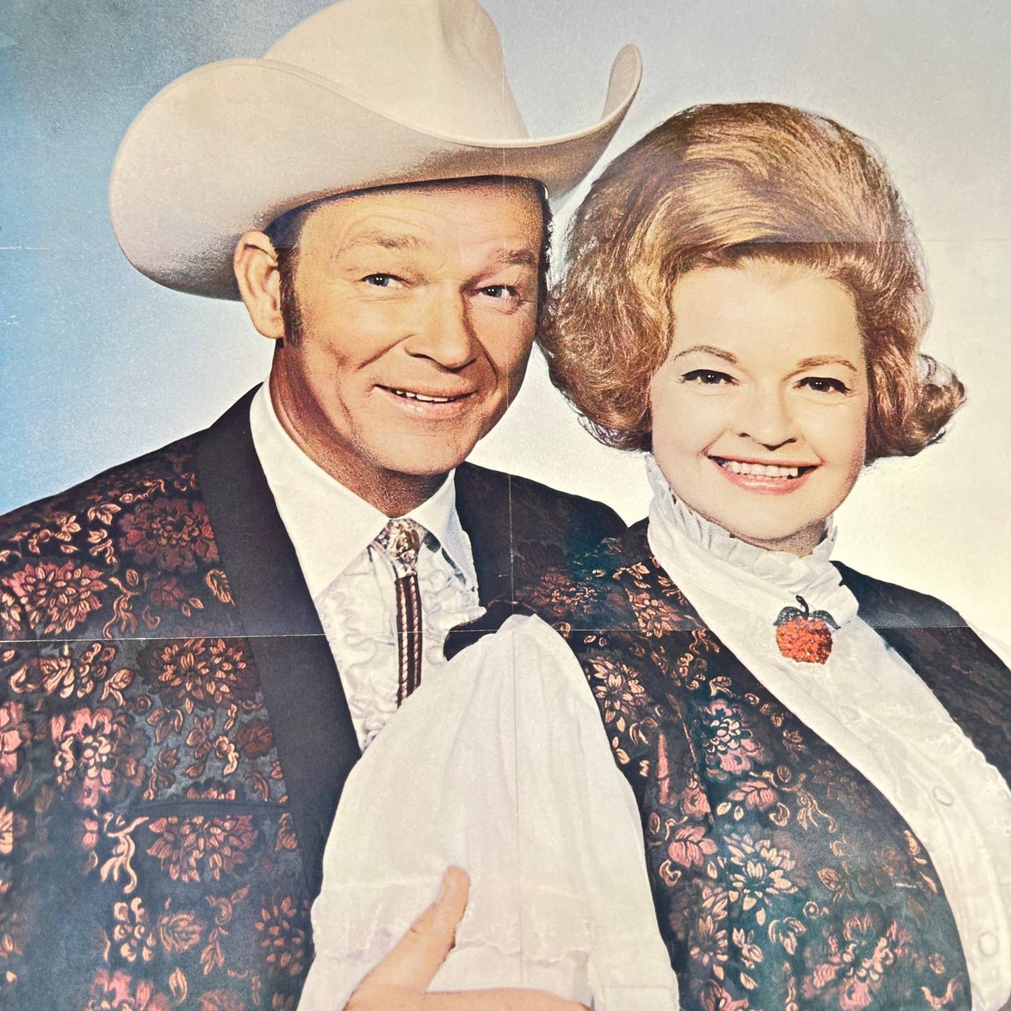 Vintage Roy Rogers & Dale Evans Poster Country Crossroads Victory in Christ TE4