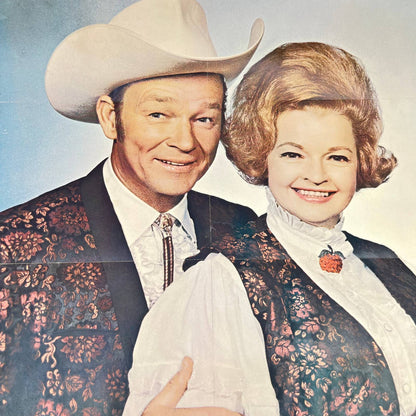 Vintage Roy Rogers & Dale Evans Poster Country Crossroads Victory in Christ TE4