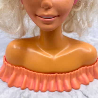 Vintage 1986 Arco Mattel Barbie Head Styling Head Make Me Pretty Blonde TI9