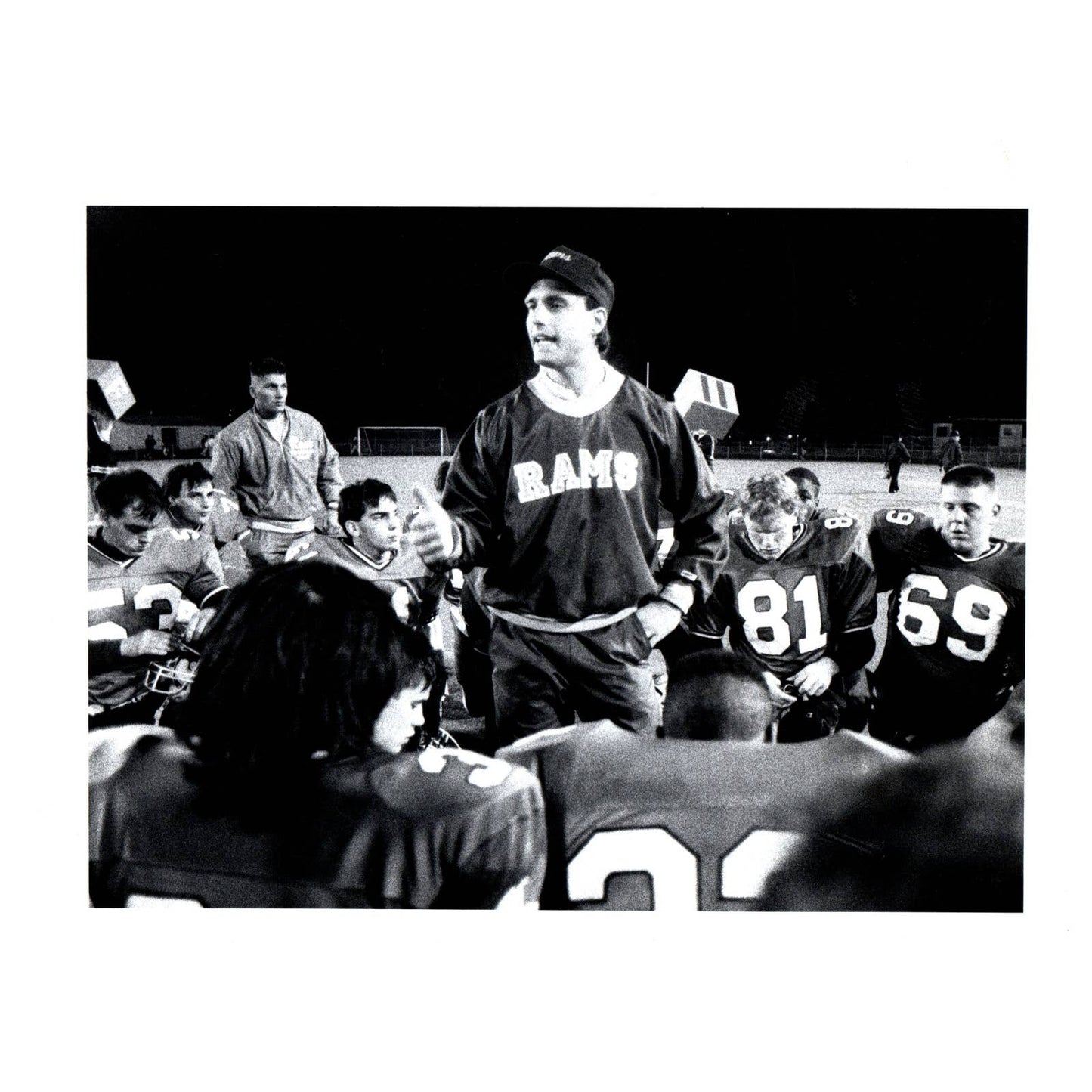 1990 Press Photo Football Mt. Rainier Rams Coach Marty Osborn 8x10" AD3