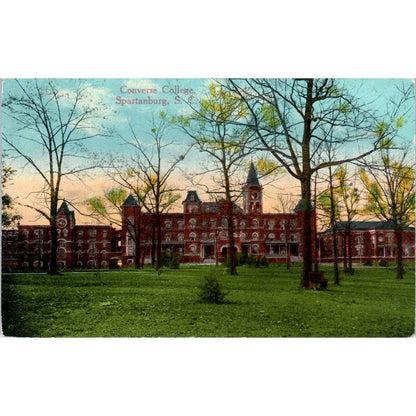 Converse College Front College Spartanburg SC c1910 Original Postcard TK1-27