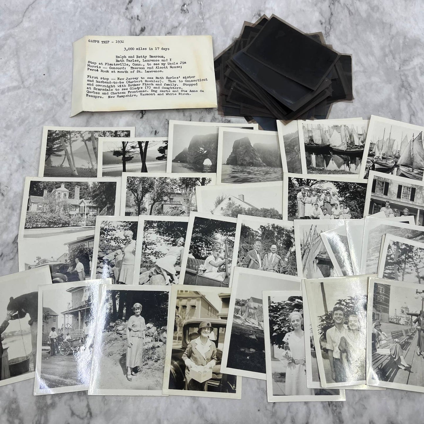 1932 Collection of Photos & Negatives East Coast Vacation Views TJ9-PG6