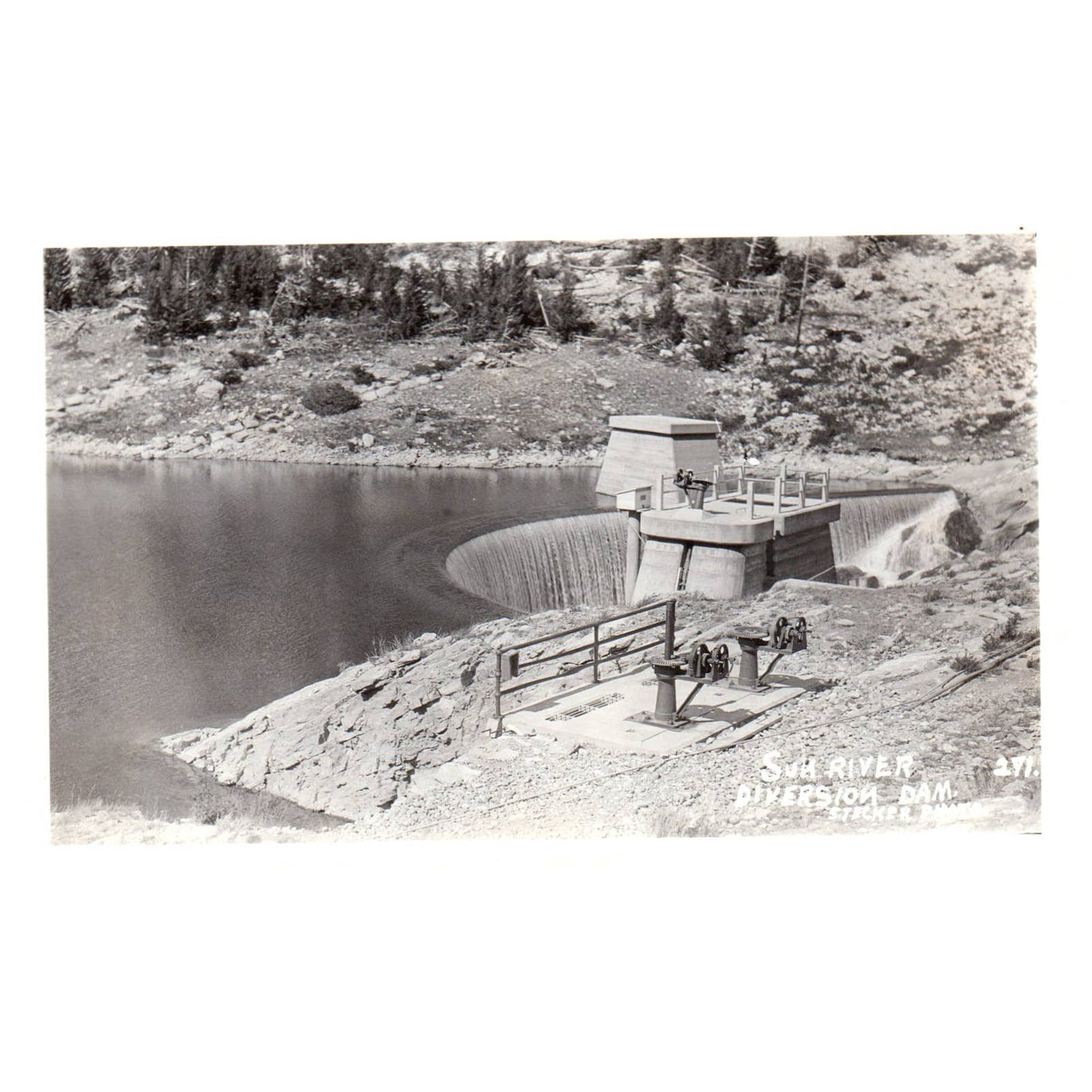 Sun River Diversion Dam Montana - Original Postcard RPPC TJ8-4