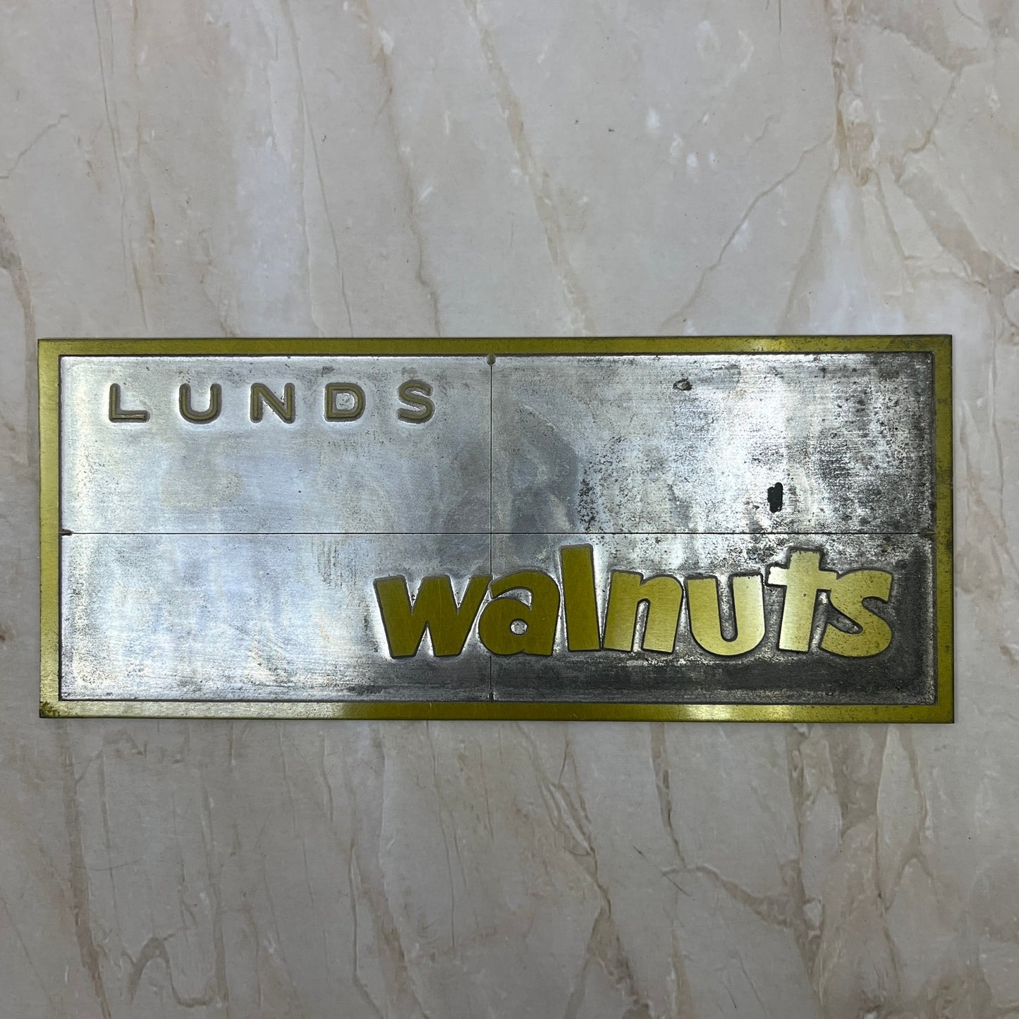 Vintage Newspaper Ad Printing Plate Lunds Walnuts Minneapolis TC9-P1-12