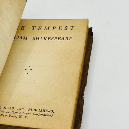 c1920 Vintage Little Leather Library Book THE TEMPEST Shakespeare TA7