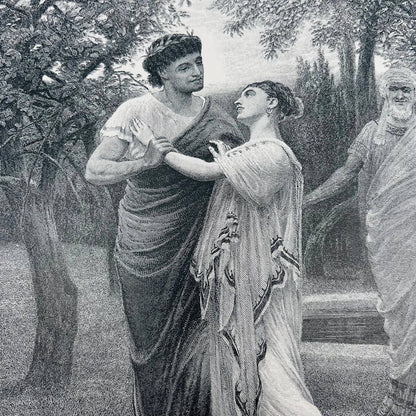 1880s Victorian Art Print Engraving Shakespeare TROILUS AND CRESSIDA