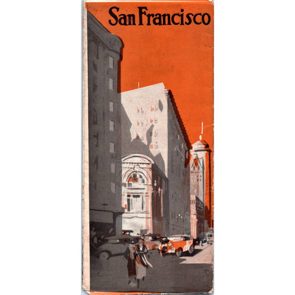 1925 San Francisco Tourist League Travel Guide Fold Out Travel Brochure SE3-4