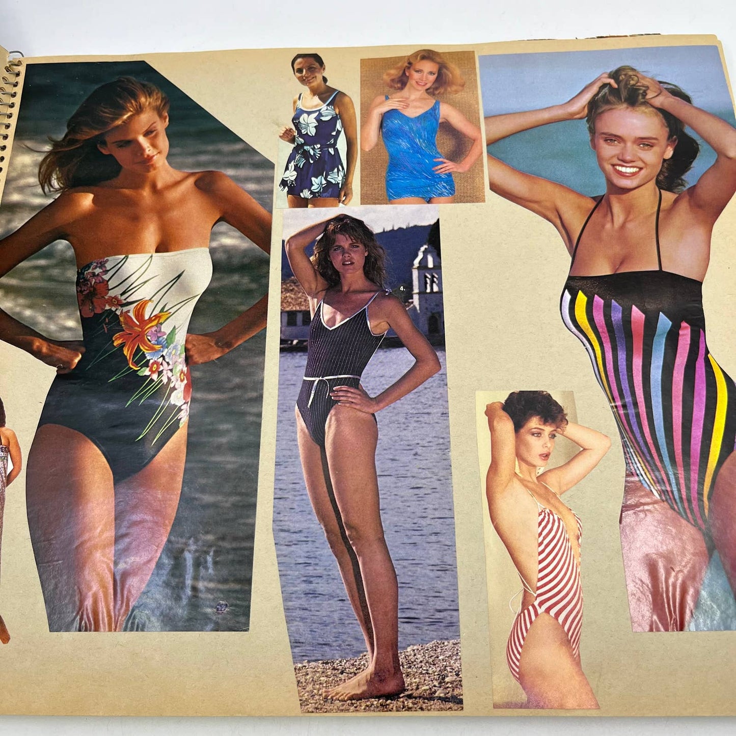 1980s LOADED Scrapbook Album 80s Women's  Fashion Swimsuits Beachwear More TI6