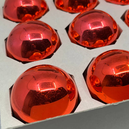 Shiny Brite 12 Vintage 2 1/4" Mercury Glass Ornaments Original Box Red Pink OT1
