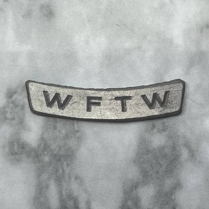 Vintage Letterpress Printers Block Plate TV Radio Call Letters WFTW SE841