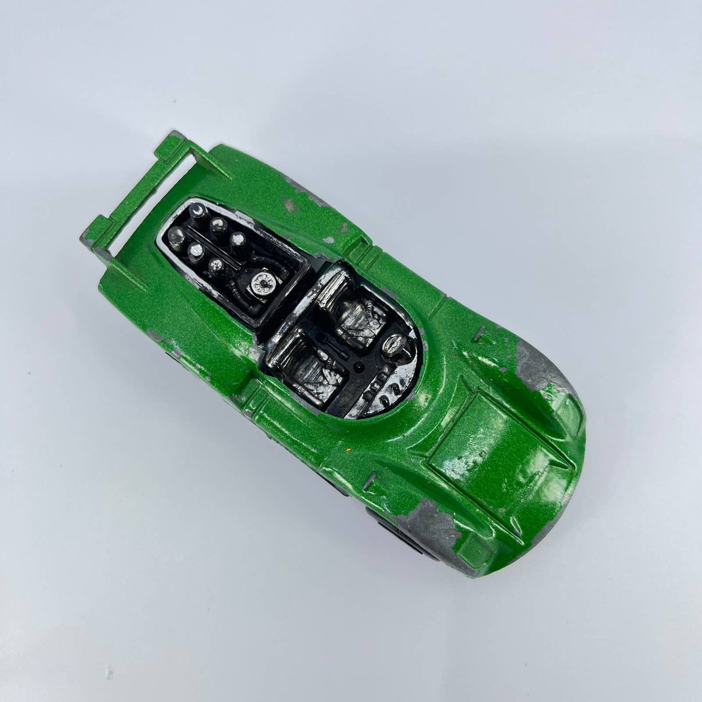 1970's Tootsie Toy Porsche Racecar - Green - Pressed Steel - Diecast SD1