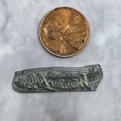 Vintage Printing Letterpress Printers Block Plate Wonderful Wonder Lodge SE835