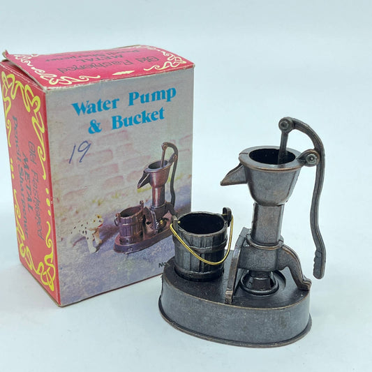 1970s Water Pump & Bucket Die Cast Pencil Sharpener w/ Box Miniature TF6