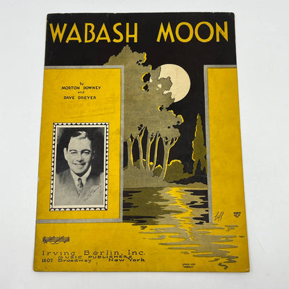 1931 IRVING BERLIN Wabash Moon Morton Downey Dave Dreyer Sheet Music Ukulele FL4