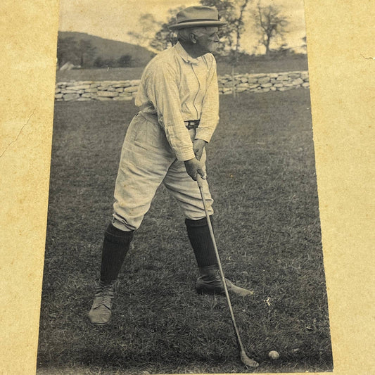 Antique Victorian Golfing Golf Photograph W. Covington 8.5x11 AC3