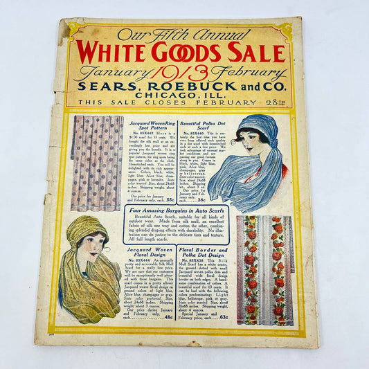 RARE Sears 1913 Jan/Feb White Goods Sale Catalog Sears Roebuck TF7
