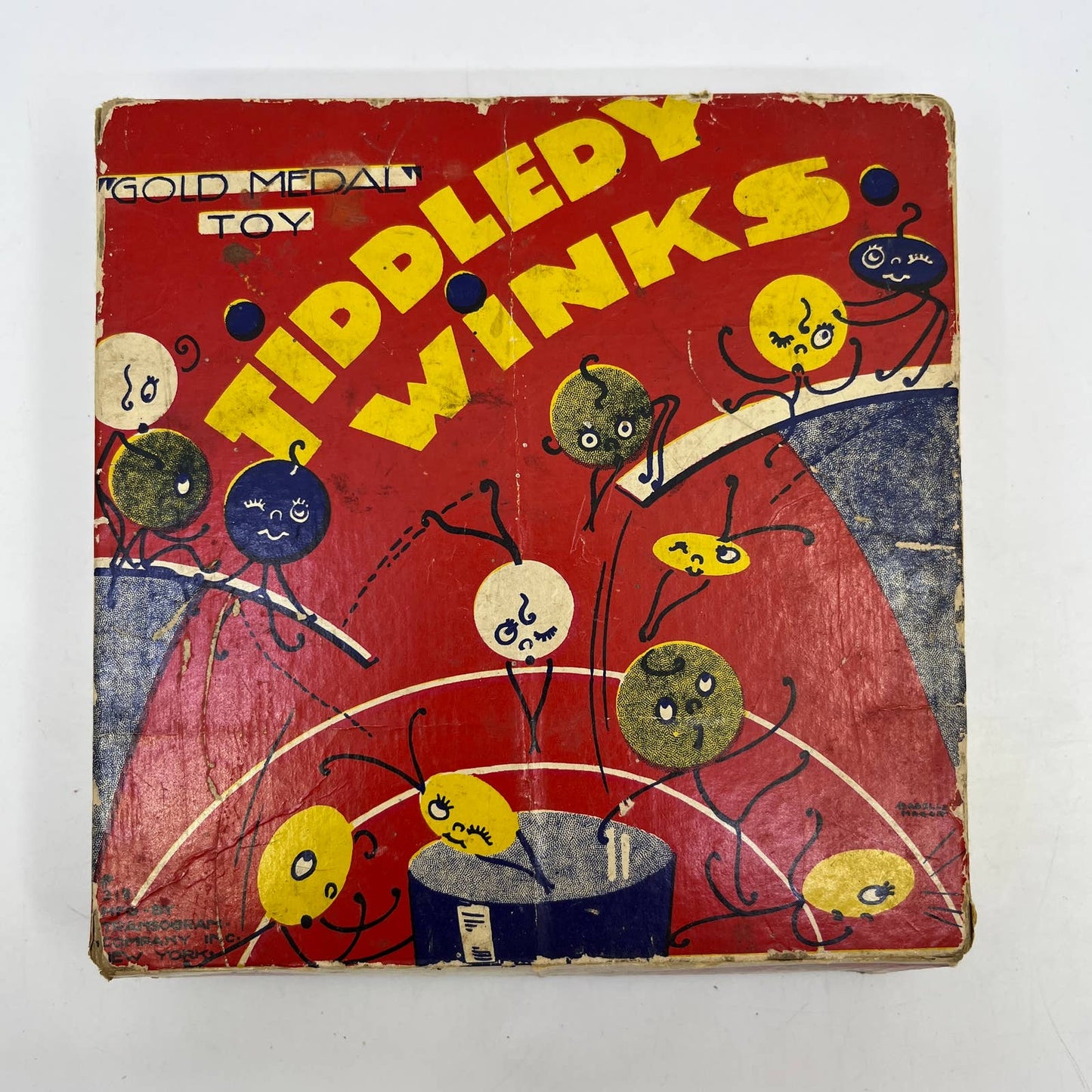 Vintage Transogram Gold Medal Toy Tiddledy Winks Game TH6