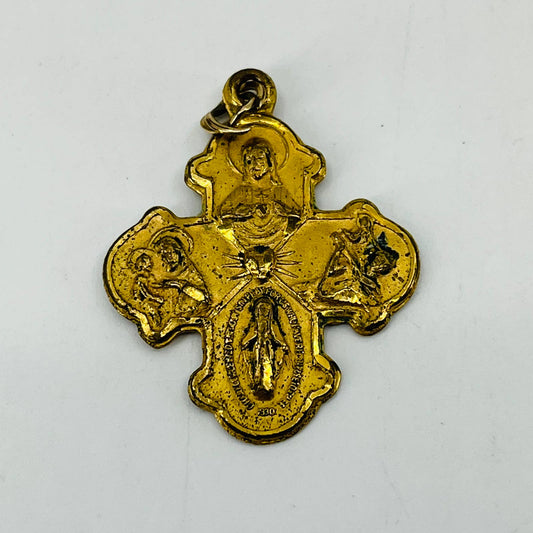 Vintage I’m Catholic Call a Priest Medal Virgin Mary Jesus Pendant Charm SB5