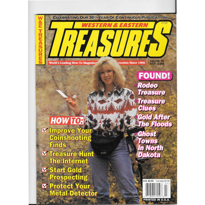 Western and Eastern Treasures Magazine Jul 1996 Vol. 30 Metal Detecting Gold M1