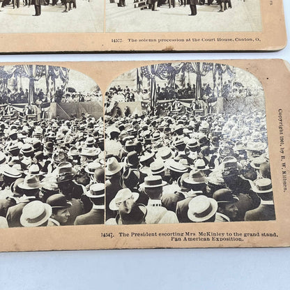 1901 Lot of 6 Stereoview Cards Relating to President McKinley Assassination TF7