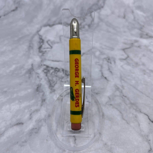 Vintage Bullet Pencil George H. Gerdes DeKalb Corn Dealer Dumont Iowa SE6-4