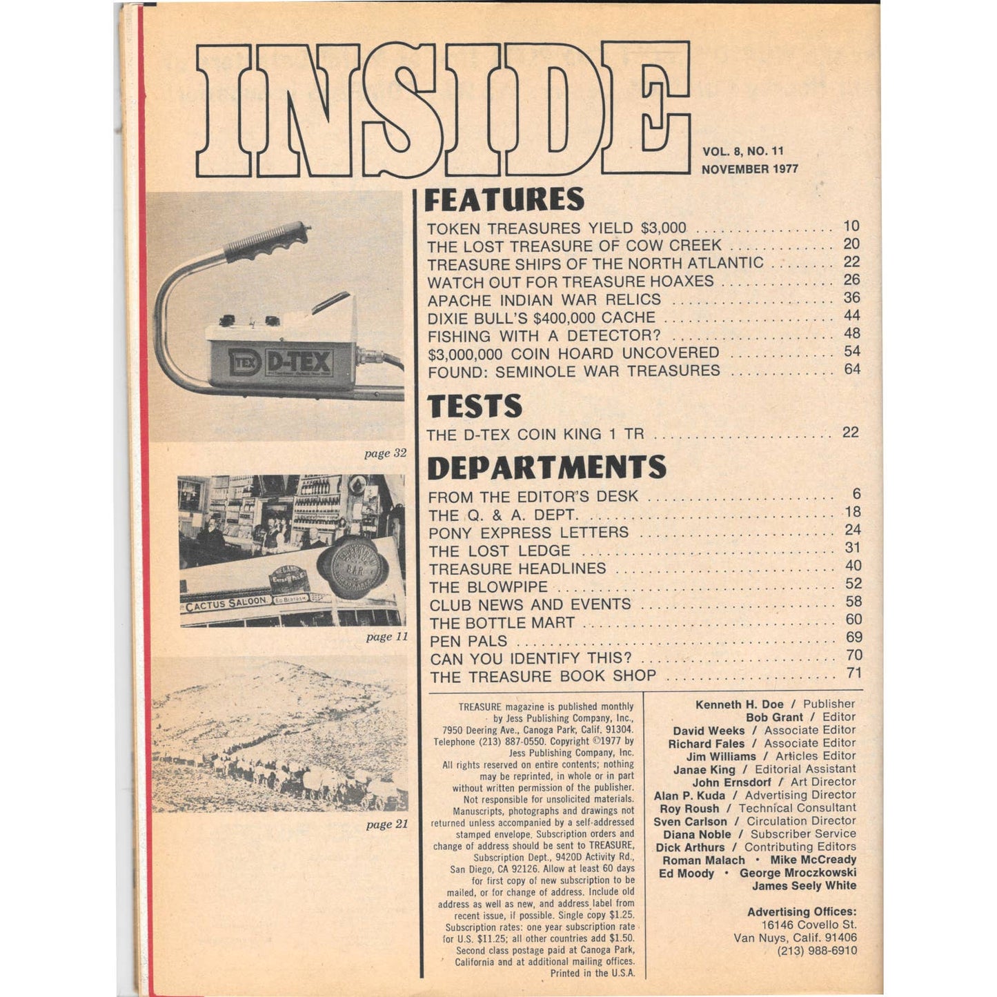 Treasure Magazine - Treasure Hunting Metal Detecting Nov 1977 M3