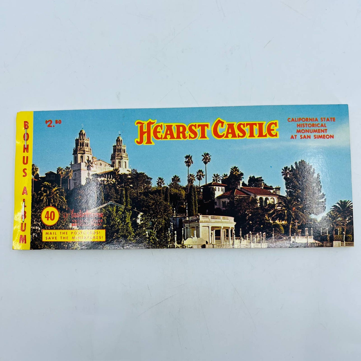 1950s Plastichrome Hearst Castle California San Simeon Postcard Book EA2