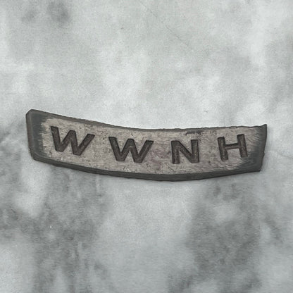 Vintage Letterpress Printers Block Plate TV Radio Call Letters WWNH SE840