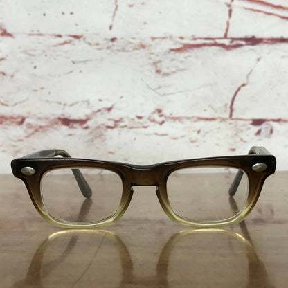 1950s AO Kids Horn Rimmed Glasses 5.25 w/ Lenticular Bear Case TH3