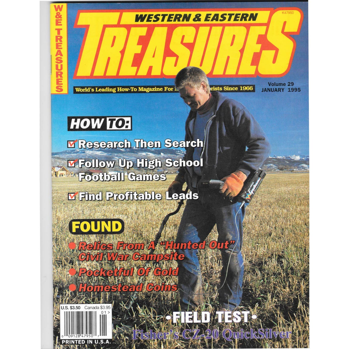 Western and Eastern Treasures Magazine Jan 1995 Vol. 29 Metal Detecting Gold M1