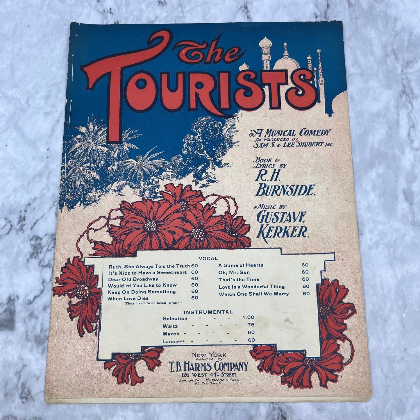 1906 "The Tourists" Theatre Sheet Music "It's Nice To Have A Sweetheart" TH1