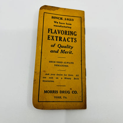 1925 K-W Cough Syrup Quack Medicine Morris Drug Pocket Notebook York, PA SC2