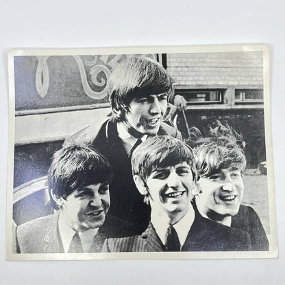 Vintage The Beatles Group Photo Portrait Black & White 8x10 AB4-9
