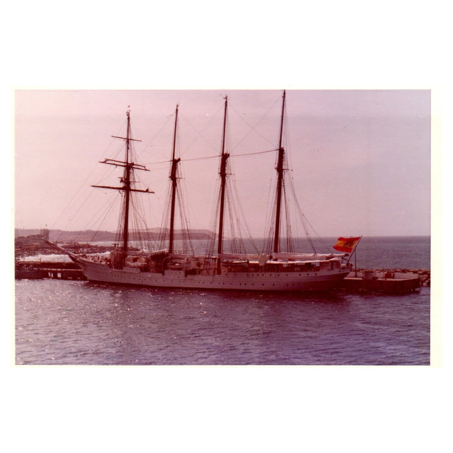Four-Masted Brazilian Navy Vessel, 'Almirante Saldanha' 3.5x5" Photo P5-2-2