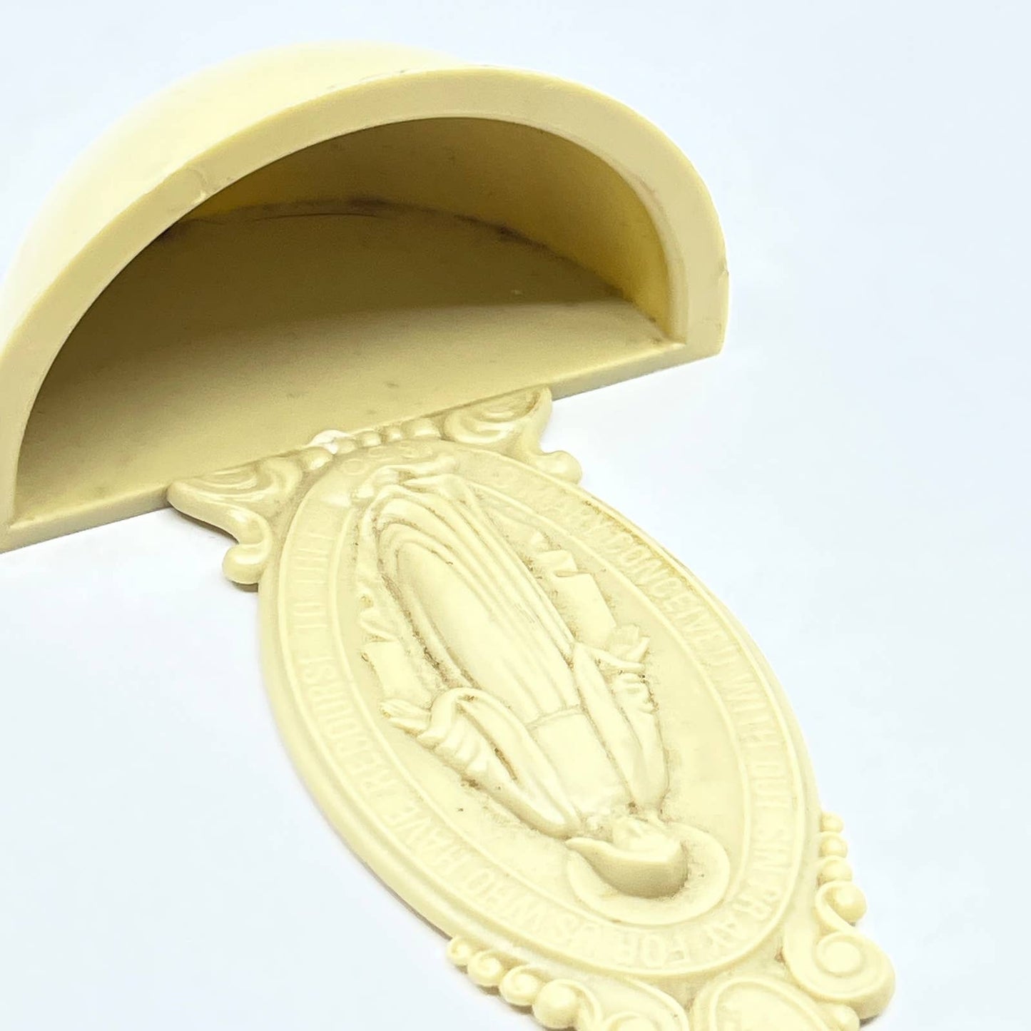 Vintage Virgin Mary Celluloid Holy Water Font TF5