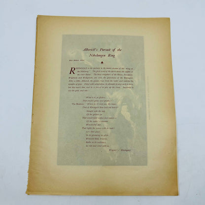 1880s Print Engraving Wagner Rheingold ALBRICH’S PURSUIT OF THE NIBELUNGEN RING