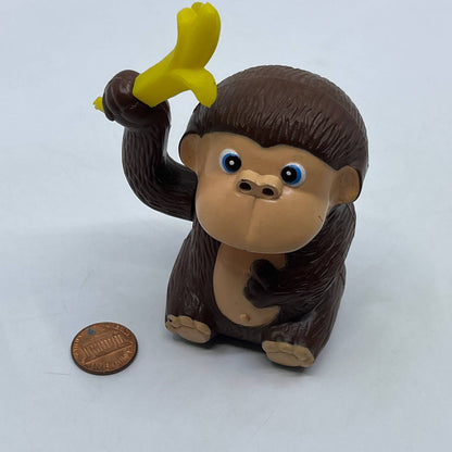 1970s Gorilla Monkey With Banana Wind Up Toy WORKS 3" TH7