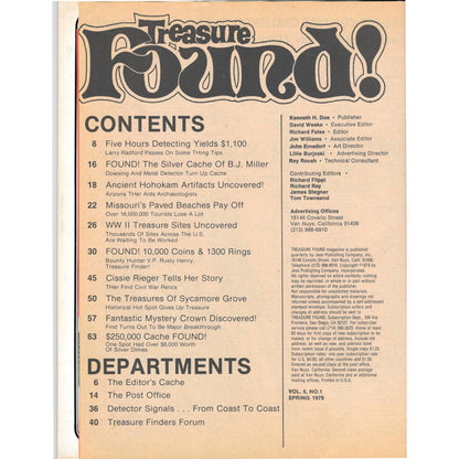 Treasure Found Magazine - Treasure Hunting Gold Metal Detecting Spring 1979 M4
