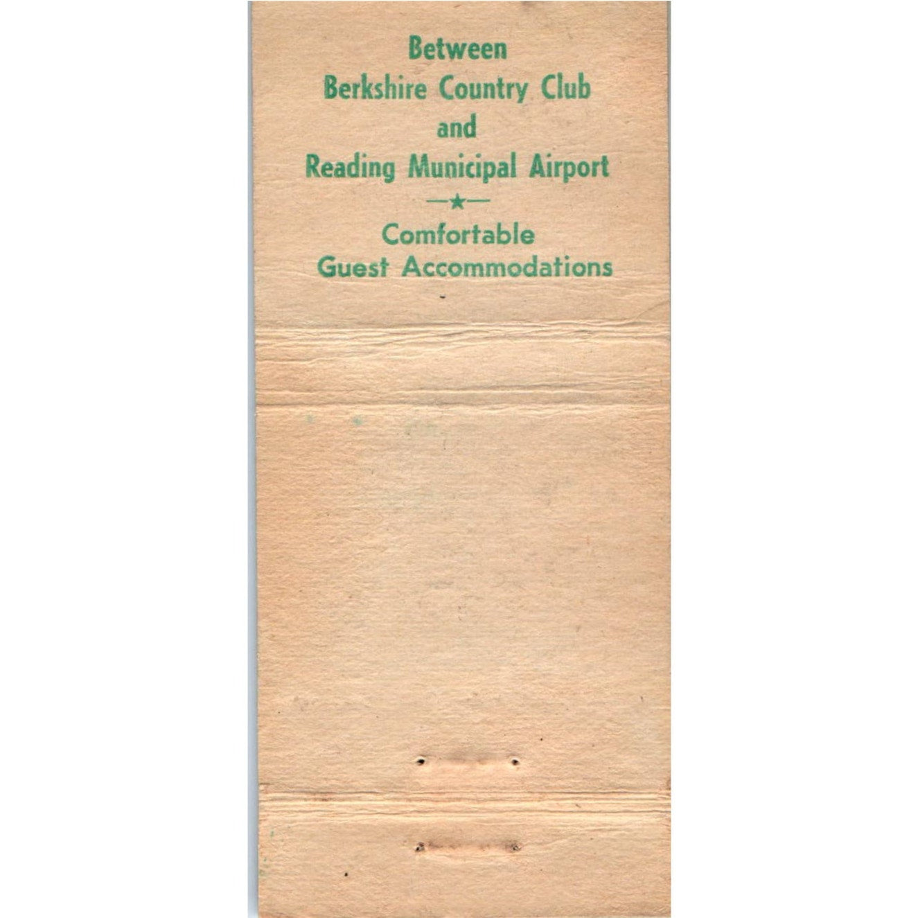 Greenfield's Cocktails Reading PA E.L. Paulsgrove Advertising Matchbook MM10-3