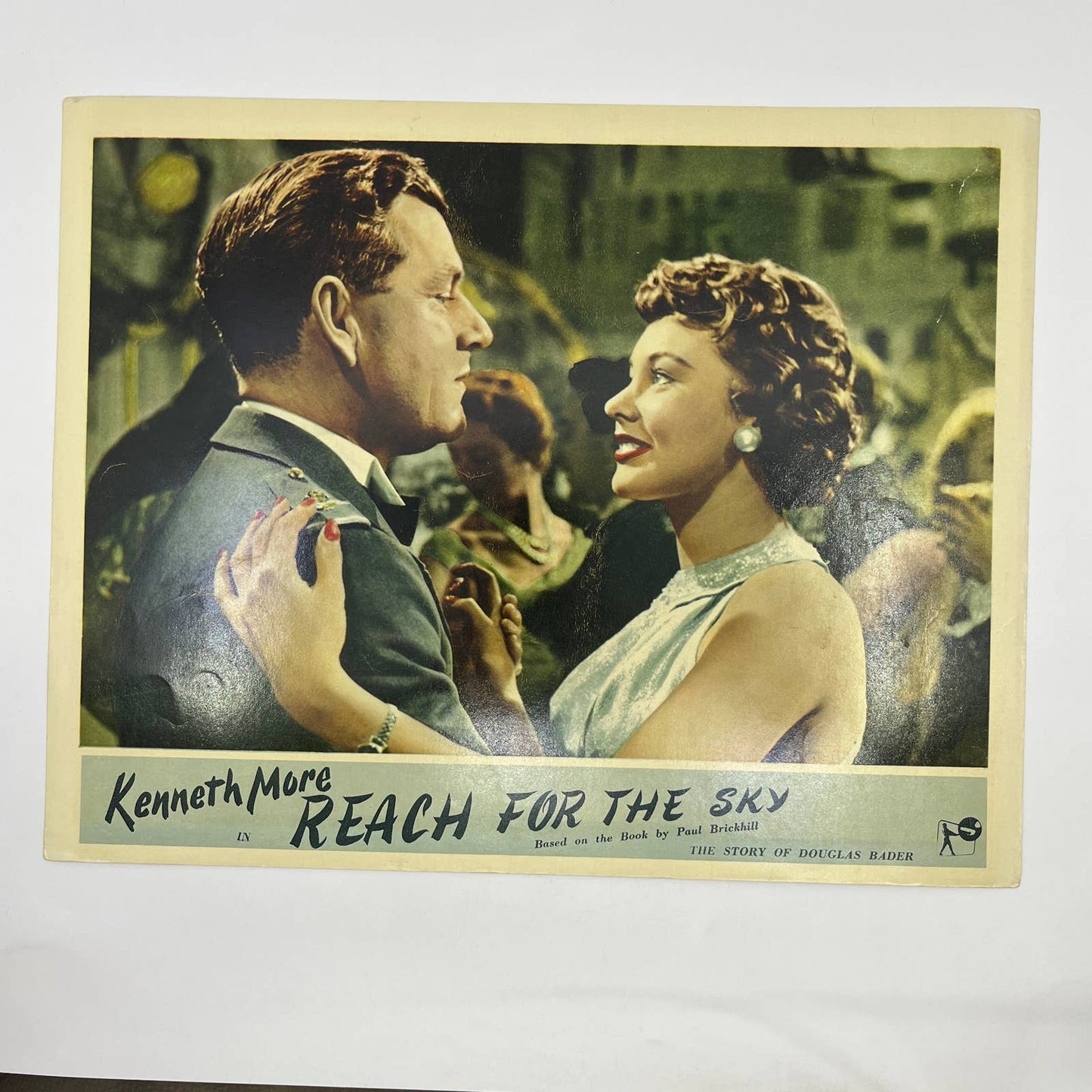 1956 Reach for the Sky Kenneth Moore 11x14 British Lobby Card 2 FL4